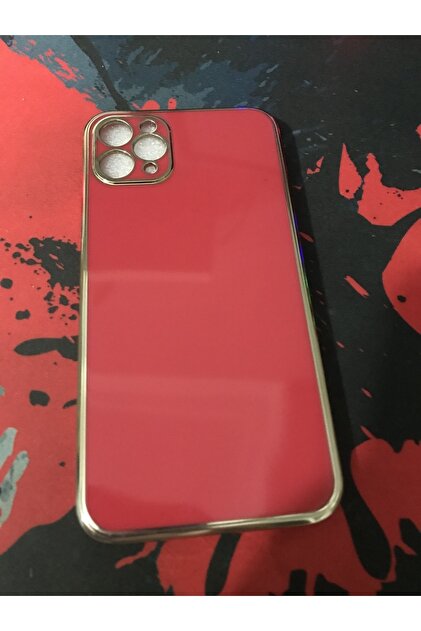 Apple - iPhone 13 Pro Zebana Golden Silikon Kılıf - Kırmızı